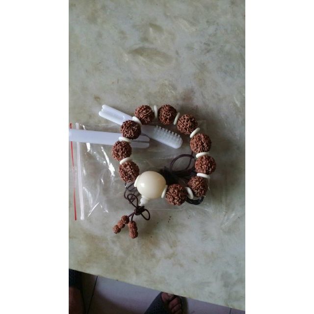 天然尼泊尔大金刚菩提佛珠手链手串六6瓣肉纹18 19mm男款 19mm有佛头