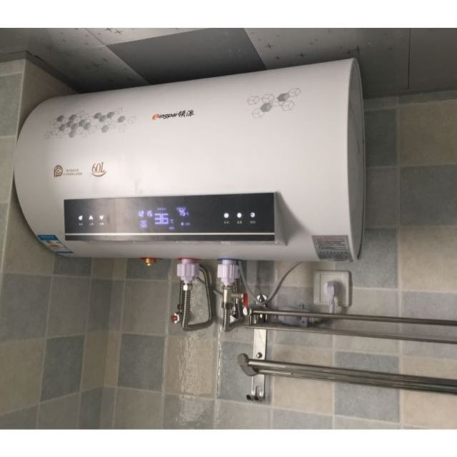 领派(lingpai)dszf-60fb电热水器60升储水式速热摇控搪瓷内胆家用热水