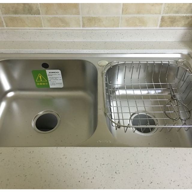 > jomoo九牧不锈钢厨房水槽304加厚双槽洗菜盆套餐配件齐全02016商品