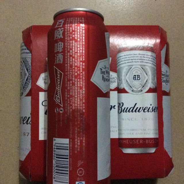 百威budweiser啤酒經典醇正500ml18聽整箱裝