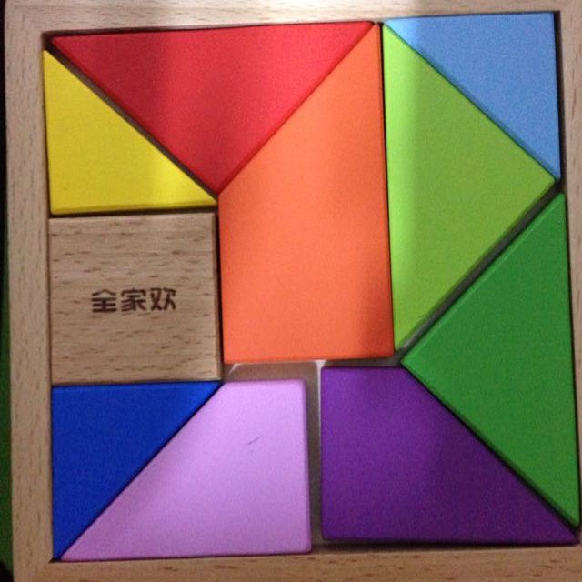 【苏宁自营】木玩世家七巧板拼图10巧板q2501t新颖拼板积木儿童木制