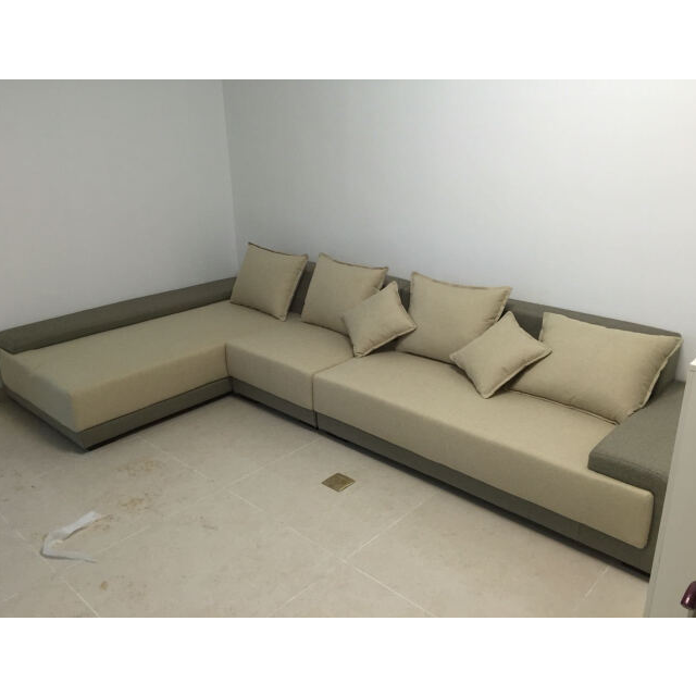 狄图 布艺沙发 棉麻布沙发北欧宜家风家具 客厅家具 现代客厅转角组合