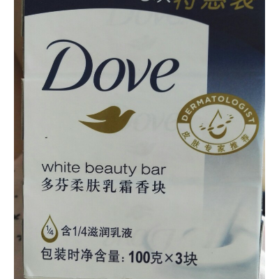 多芬柔肤乳霜香块三块装100g*3