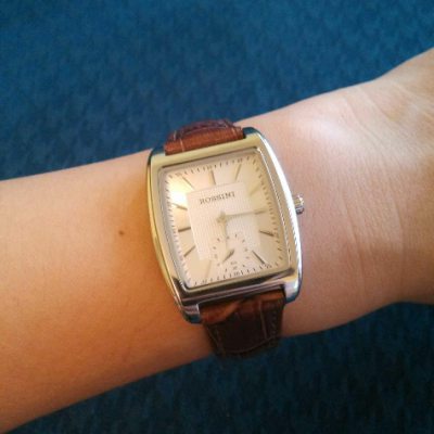 罗西尼(rossini)手表正品休闲时尚女士腕表皮带不锈钢方形石英女表sn