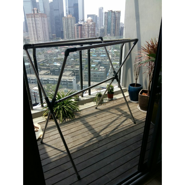 折叠室内晒被架家用凉衣杆不锈钢阳台晒衣架 dq0030a洗晒用品组装方便