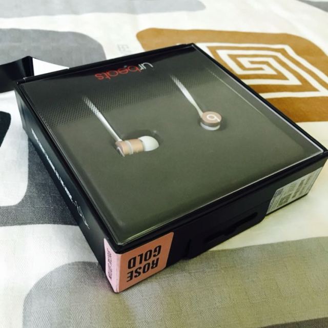 beats urbeats 2.0重低音降噪面条 入耳式耳机带线控 玫瑰金色