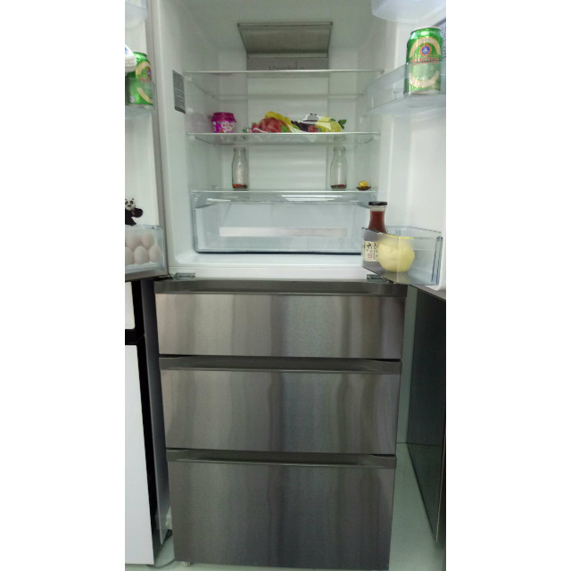 美的冰箱bcd-330wtzv (炫酷钢)