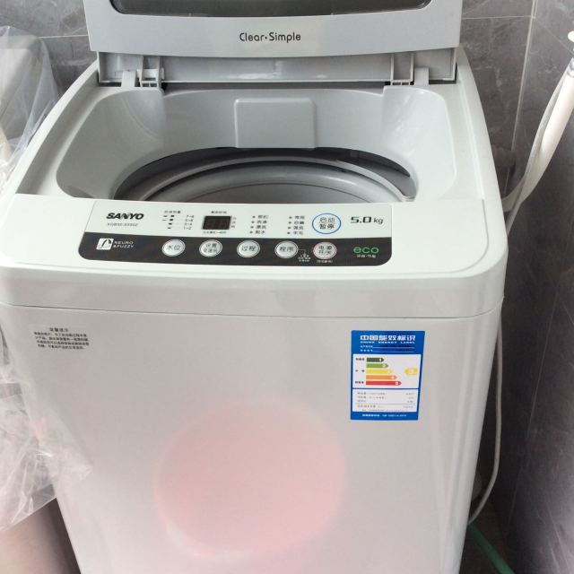 三洋sanyoxqb50s550z5公斤全自动波轮洗衣机亮灰色
