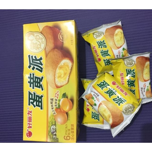 【苏宁易购超市】好丽友蛋黄派注心蛋黄派138g/盒6枚