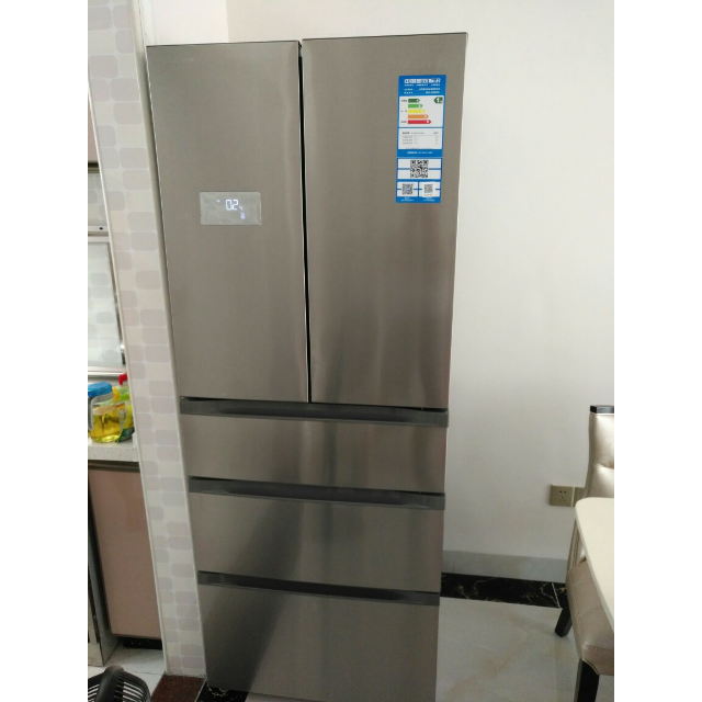 美的(midea)bcd-330wtzv 330升多门冰箱 分类存储独立变温(炫酷钢)