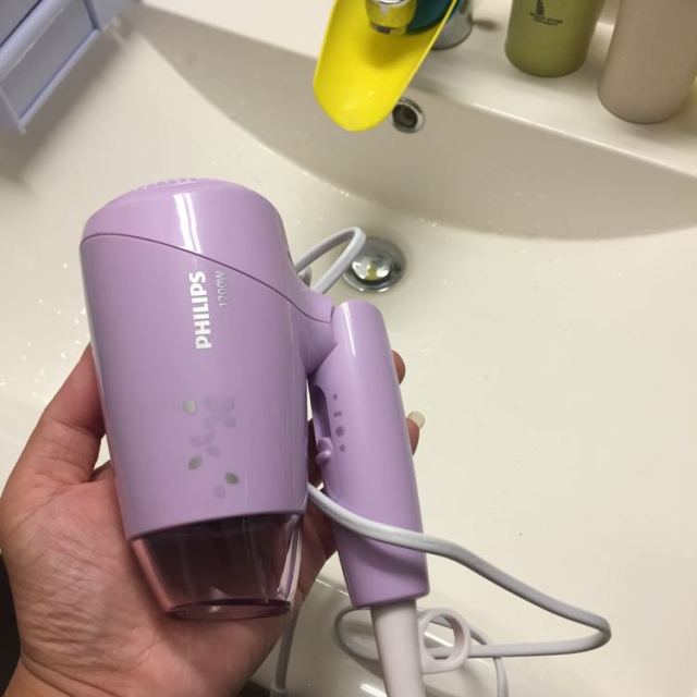 飞利浦philips电吹风机bhc010/05 家用/宿舍用/l出差旅行用 可折叠冷