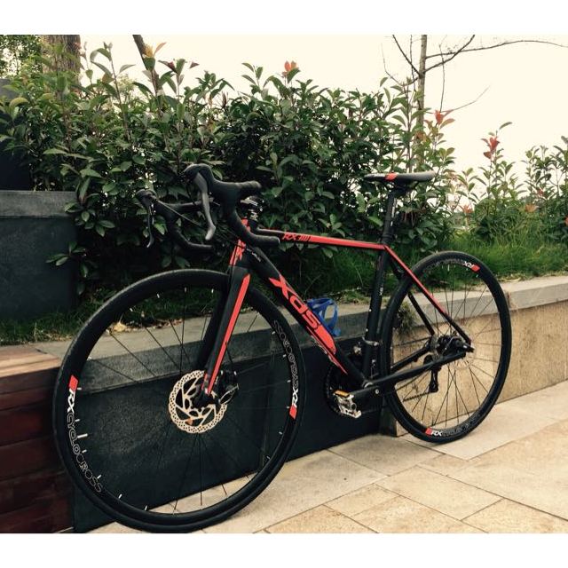 喜德盛公路车 rx310 禧玛诺16速 双碟刹 超轻碳纤前叉 弯把 公路