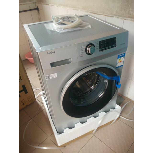海尔(haier) xqg80-b12726 8公斤变频滚筒洗衣机(银灰色)