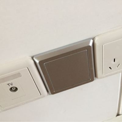 abb 开关插座 德逸银色空白面板白板ae504-s