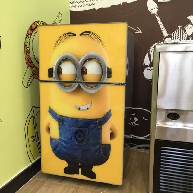 骆驼(camel)双门冰箱bcd-108 小黄人 108升家用节能静音两门小电冰箱