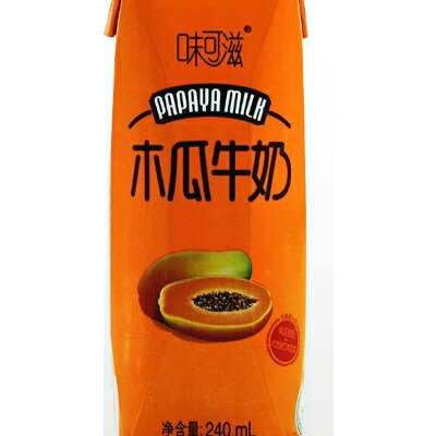 【苏宁易购超市】伊利味可滋木瓜牛奶12*240ml