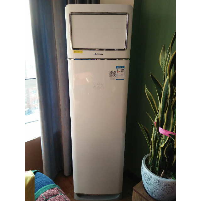 chigo2匹商居两用定频空调3级能效强劲冷暖静音大风量家用客厅立式