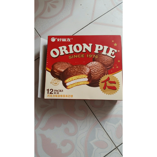 【苏宁易购超市】好丽友巧克力派408g/盒12枚