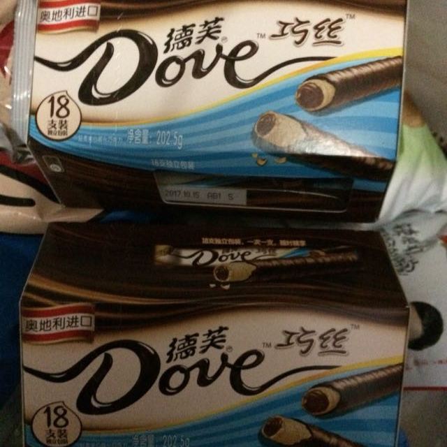德芙dove巧丝轻柔夹心威化巧克力味2025g盒装休闲零食