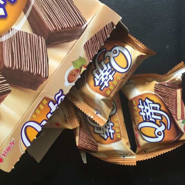 【苏宁易购超市】好丽友q蒂多层蛋糕(榛子巧克力味)336g/盒12枚