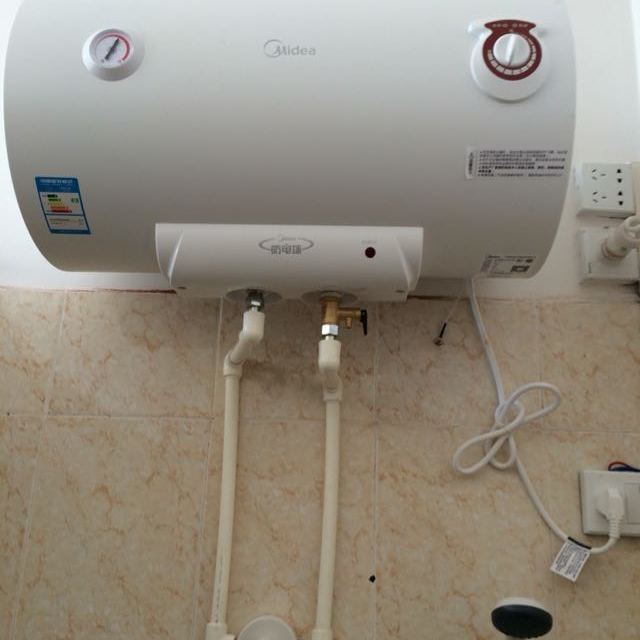 美的midea50l家用電熱水器f5021s12100w加熱藍鑽內膽機械簡約操作加長