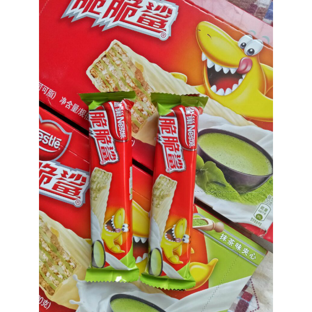 【苏宁易购超市】雀巢脆脆鲨抹茶威化16条装16x20g