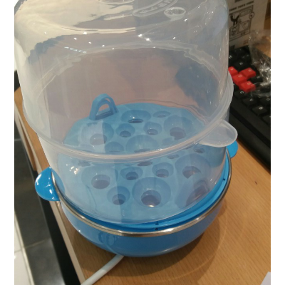 索爱(soar)双层多功能煮蛋器自动断电蒸蛋器不锈钢蒸蛋机迷你早餐机