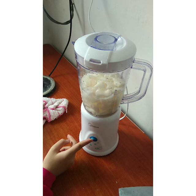 美的(midea)wbl25b26智能二合一搅拌机料理机果汁机果蔬机榨汁机 白色