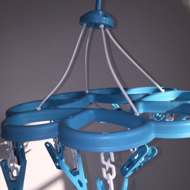 【苏宁易购超市】茶花连心晒架07021t16夹圆形晾衣架