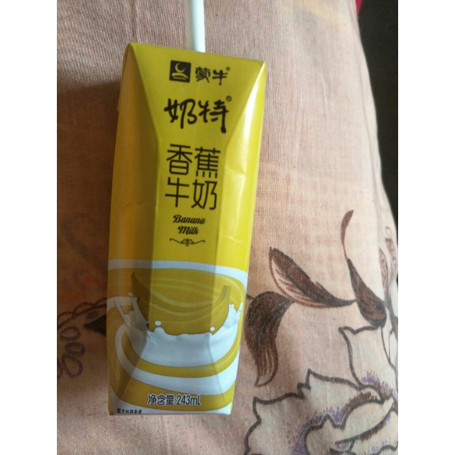 【苏宁易购超市】蒙牛奶特香蕉牛奶243ml*12盒