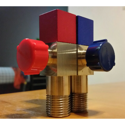 潜水艇三角阀全铜套装角阀冷热通.