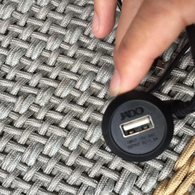 捷渡行车记录仪车充带usb 超长3.5m线 车载充电器t口12v 24v通用