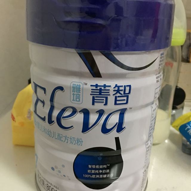 苏宁自营雅培eleva菁智纯净较大婴儿和幼儿配方奶粉2段618个月800g