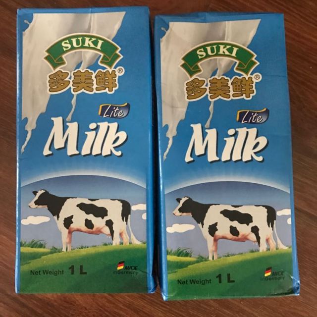 suki多美鲜低脂纯牛奶1l12盒德国进口