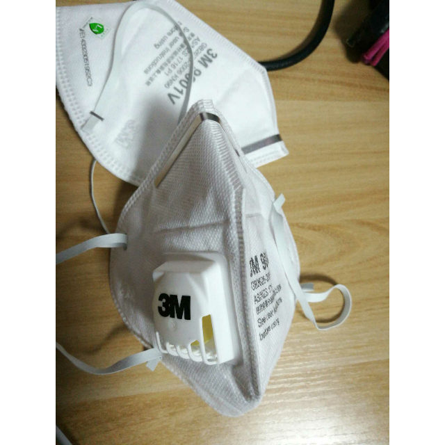 3m 9001v 防雾霾防pm2.5防颗粒物口罩带呼吸阀耳带式 6只精装