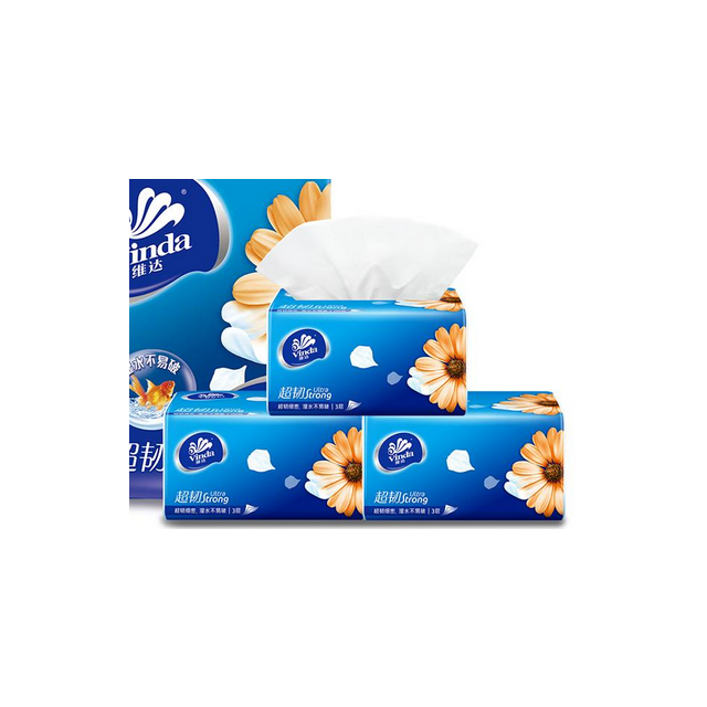 【苏宁易购超市】维达(vinda) 抽纸 超韧3层150抽软抽*3包(小规格)