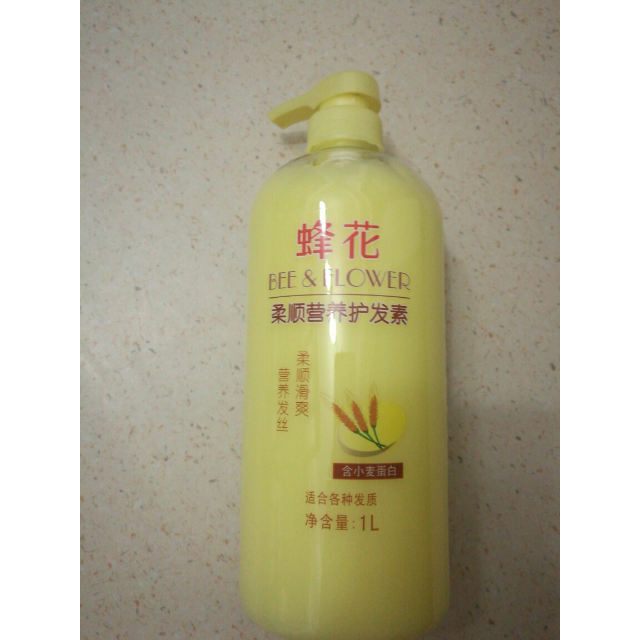 蜂花beeflower柔顺营养护发素1l