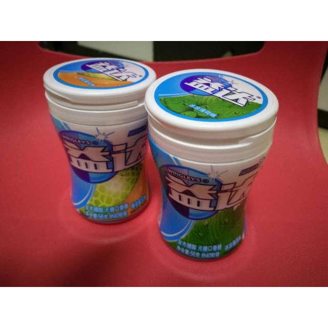 益達無糖口香糖儲物盒裝(薄荷 西瓜 蜜瓜)56g*3