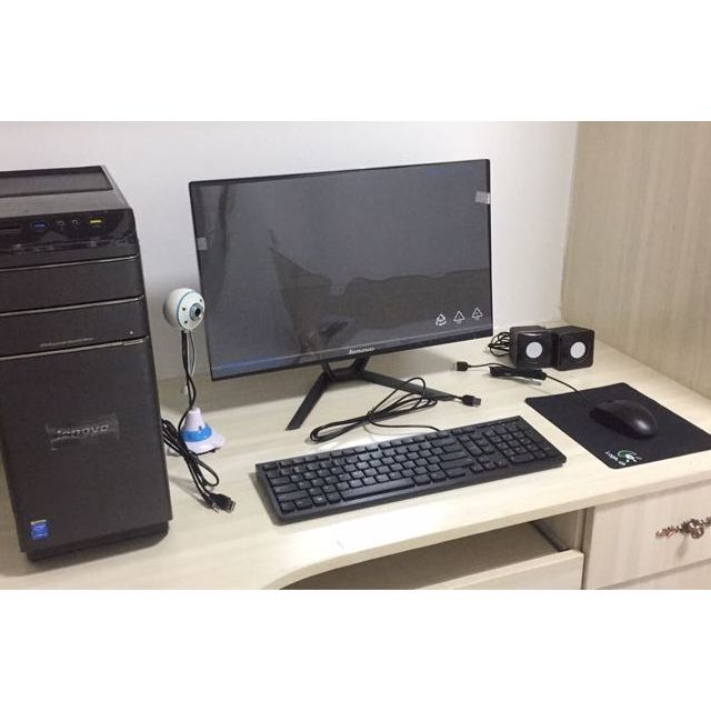 联想lenovo锋行k450e台式电脑215英寸双超显示器i341704g1t2gwin10