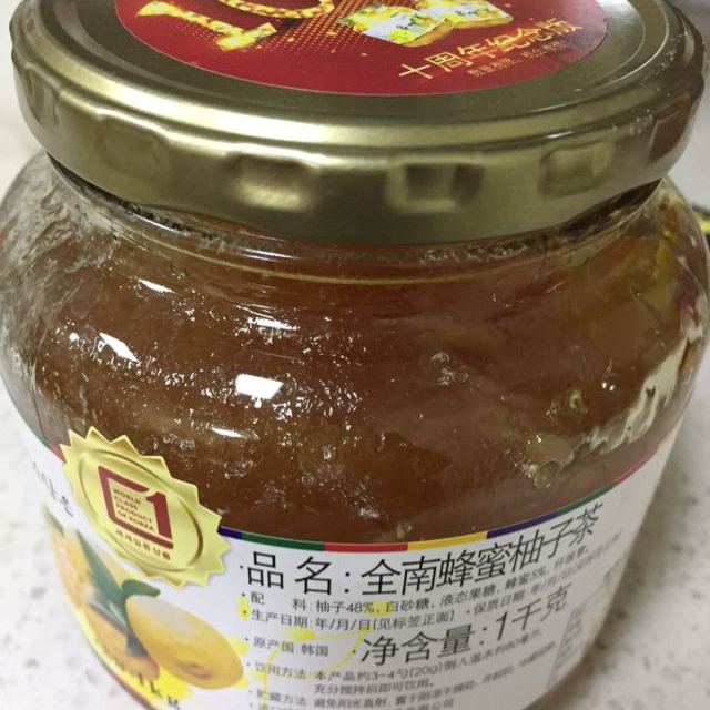 【苏宁易购超市】韩国进口 全南 蜂蜜柚子茶1kg