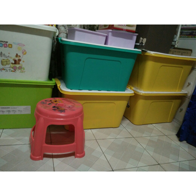 【苏宁易购超市】茶花 58l悦巧收纳箱28100塑料收纳盒 储物箱 大容量