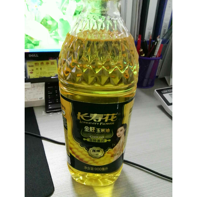 【蘇寧易購超市】長壽花 金胚玉米油900ml 壓榨食用油 新老包裝隨機