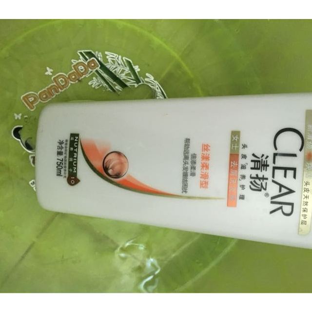 吴亦凡同款清扬clear女士去屑洗发水丝漾柔滑型750g所有发质成人联合