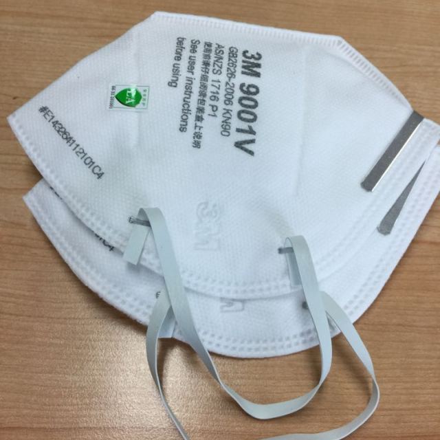 3m 9001v 防雾霾防pm2.5防颗粒物口罩带呼吸阀耳带式 6只精装