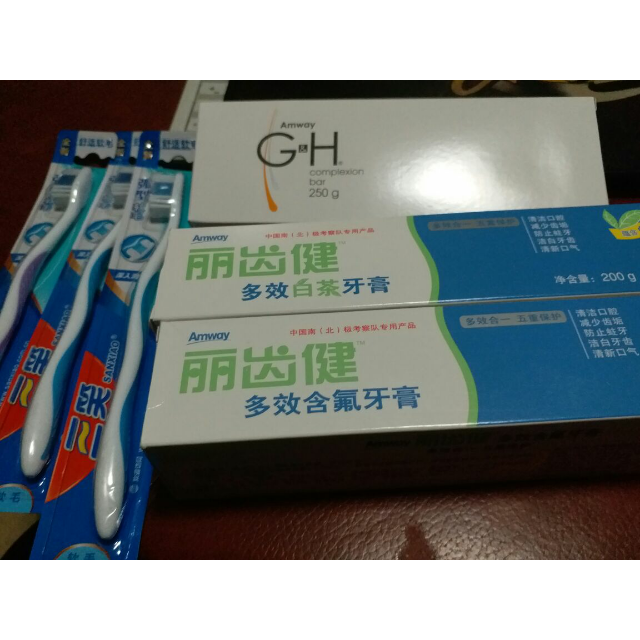 amway安利丽齿健多效含氟牙膏200g