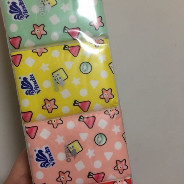 【苏宁易购超市】维达(vinda) 手帕纸 海绵宝宝3层手帕纸*10包