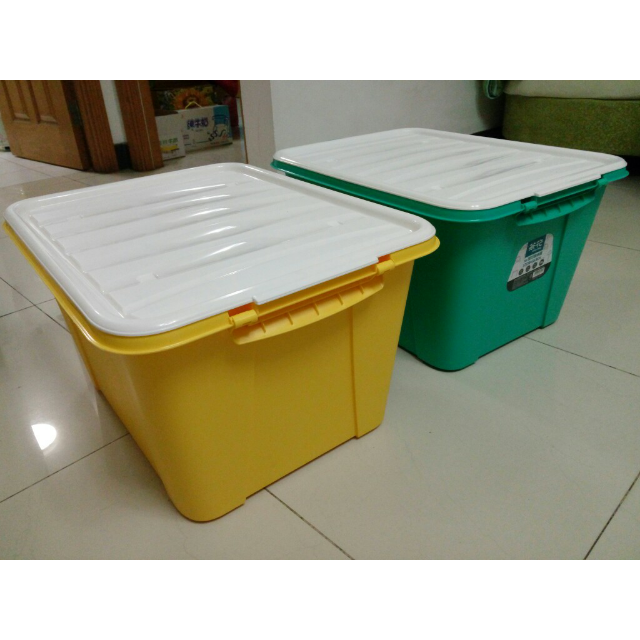 【苏宁易购超市】茶花 58l悦巧收纳箱28100塑料收纳盒 储物箱 大容量