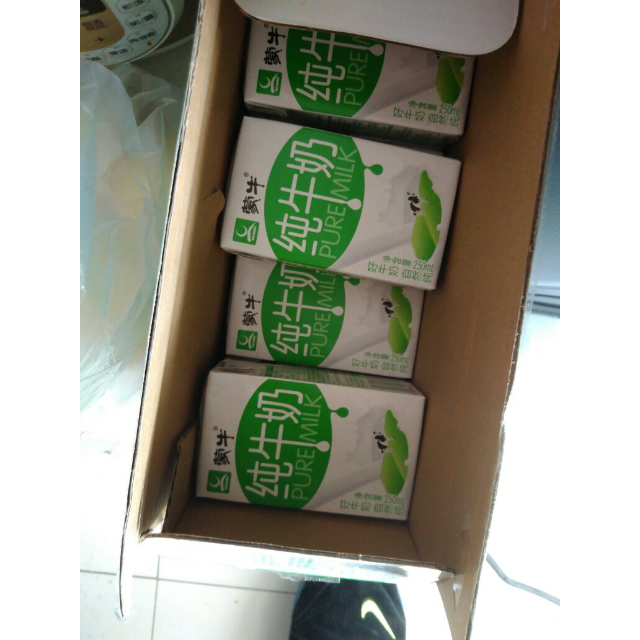 【苏宁易购超市】蒙牛 pure milk 纯牛奶 常温纯奶 250ml*16盒