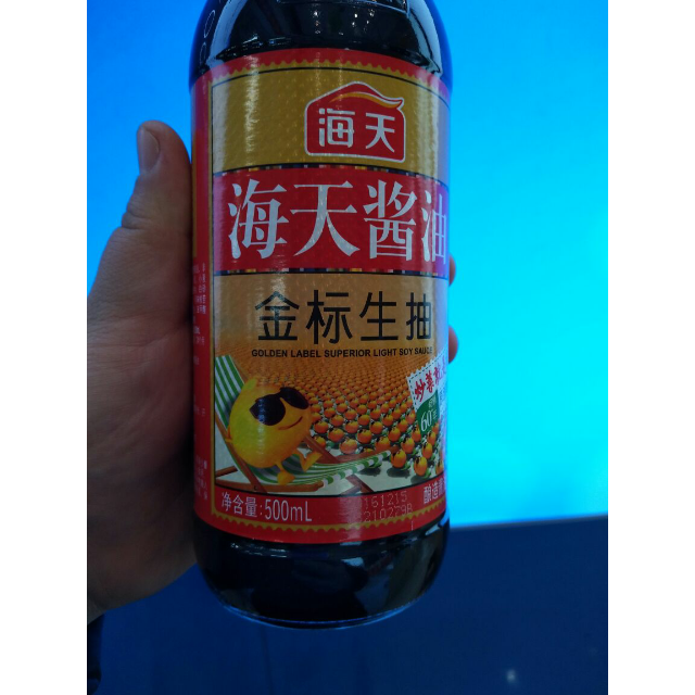 海天金标生抽500ml鲜香美味经典口味