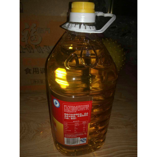中粮福临门食用油粮油花生原香食用调和油5l桶家庭实用装